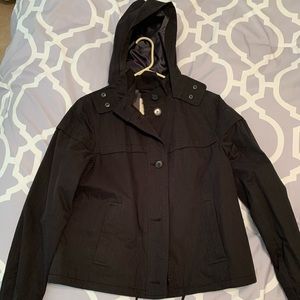 Black raincoat